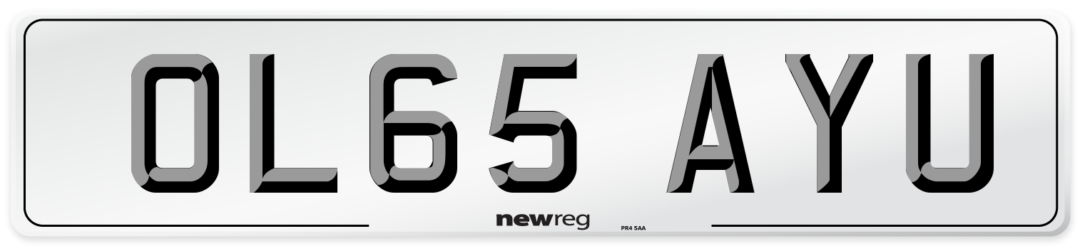 OL65 AYU Number Plate from New Reg